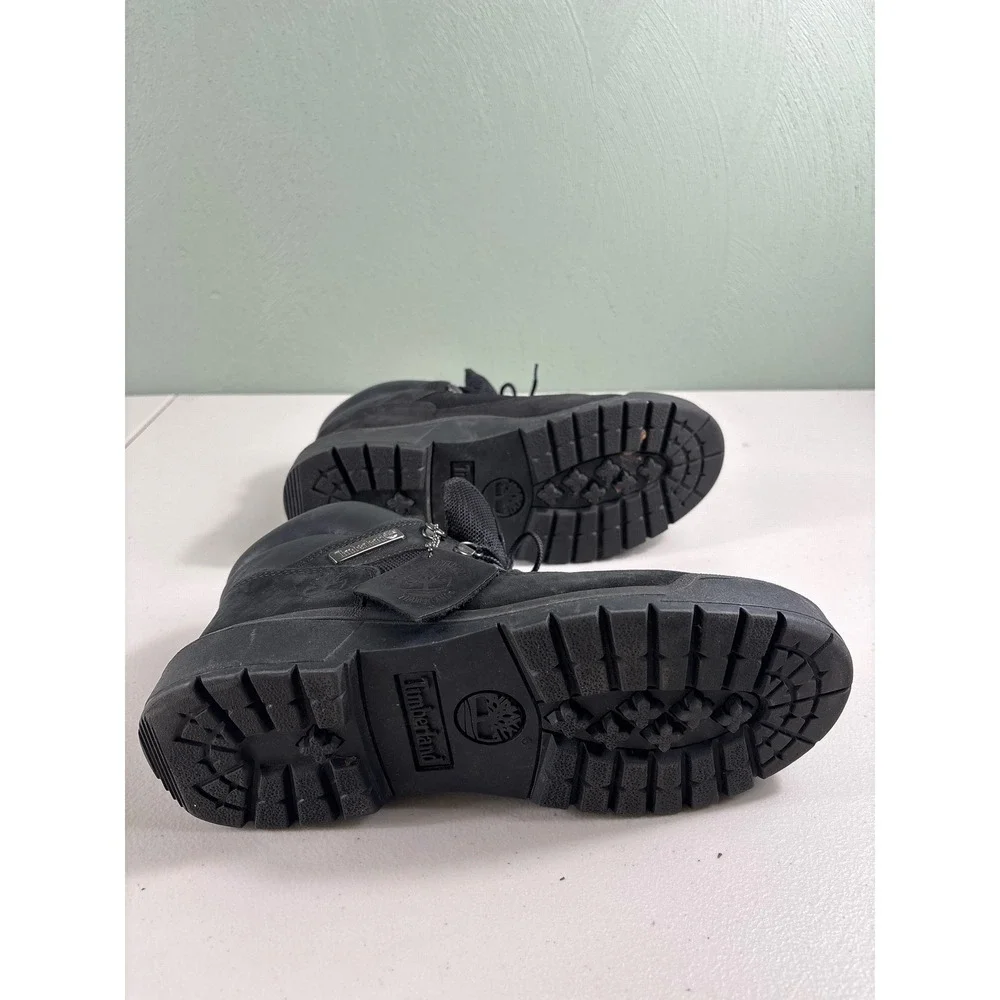 Timberland Black Suede Mesh‎ Waterproof Winter Boots Women's Size 8.5